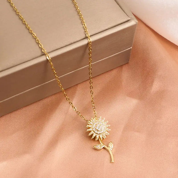 COLLAR Y ANILLO GIRATORIO GIRASOL