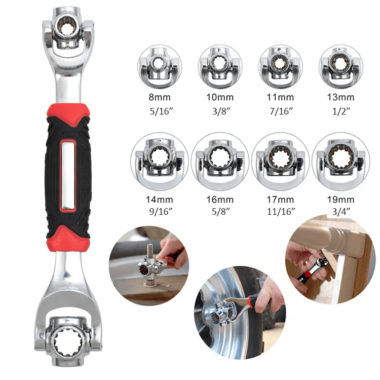 GASFITERA WRINCH 360° 18 HERRAMIENTAS EN 1 + MULTITOOL PROFESIONAL 48 LLAVES EN 1