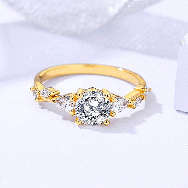 ANILLO PROMESA ENCHAPADO EN ORO ROSE DE 18K + COFRE ROSA PREMIUM